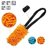 Dingo Hundespielzeug Mop 19 x 7 cm mit Bungee Griff 41 cm Agility Apporte Motivation Spiel mit Hund Training Orange 15673