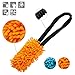 Dingo Hundespielzeug Mop 19 x 7 cm mit Bungee Griff 41 cm Agility Apporte Motivation Spiel mit Hund Training Orange 15673
