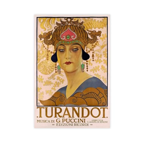 BMtyDG 1926 Turandot - Opera Canvas Poster Wall Art Prints Room Aesthetic Murals Bedroom And Living Decorations Unframe 16x24inch