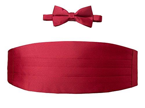 Spring Notion Herren Kummerbund und Fliege Set, rot, Regulär Cover