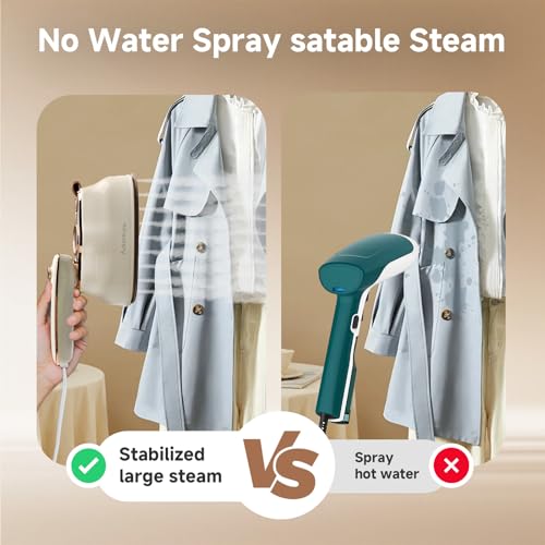 Steamer For Clothes, Steamer ＆ Iron 2 In 1,Portable Handheld travel Steam,1200W 15s Heat Up for Travel Size,Wrinkle Remover,200ml Tank,3 Modes for dress shirts for home travel,Beige, 120V - Image 7