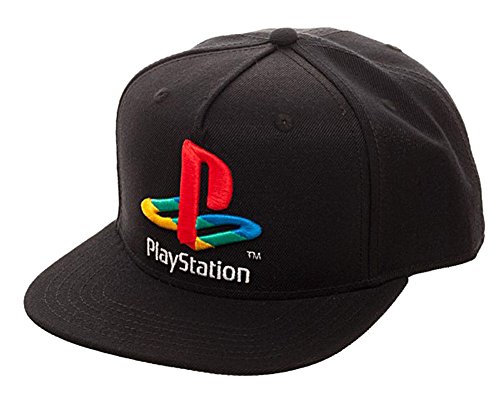 Bioworld Sony Playstation Logo Snapback Hat,Black,8