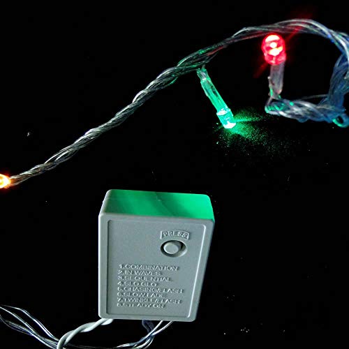 Pisca Pisca Cordão de Led Natal 100 LEDs Controle 8 Funções 110 volts Color