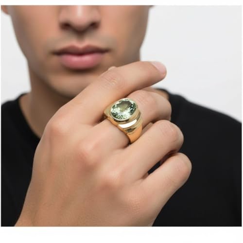 Image of 55Carat Choose Your Color Natural Birthstones 18 K Gold Plated Ring Bold Statement Jewellery Sizes 4-13