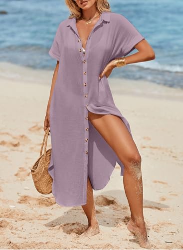 Image of Dokotoo Womens Long Cardigans Swimsuit Cover Ups Summer Beach Dress