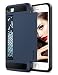 iPhone 7 Case, Vofolen Sliding Card Holder iPhone 7 Wallet Case Cover Secret ID Slot Rugged Protective Hard Shell Skin Flexible Soft TPU Rubber Bumper Hybrid Armor Tough Case for iPhone 7 - Navy