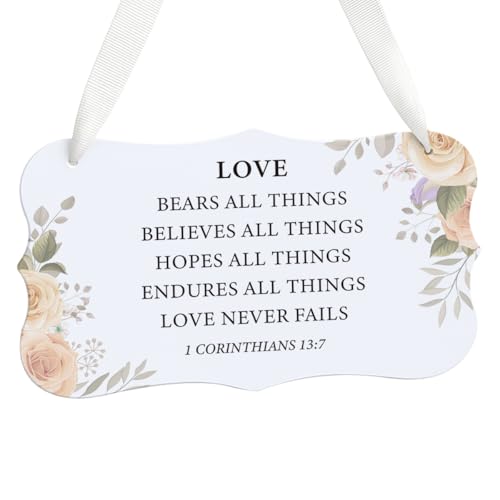 HDHBP Christian Religious Wedding Wall Decor Christian Wedding Decor Bible Verse Engagement Anniversary Acrylic wall Sign