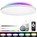 Produktbild LUTW LED Deckenleuchte Dimmbar 24W 2400LM, Smart LED Deckenlampe RGB mit Fernbedienung, Farbwechsel Steuerbar via App, Kompatibel mit Alexa und Google Assistant für Wohnzimmer Schlafzimmer Ø28CM