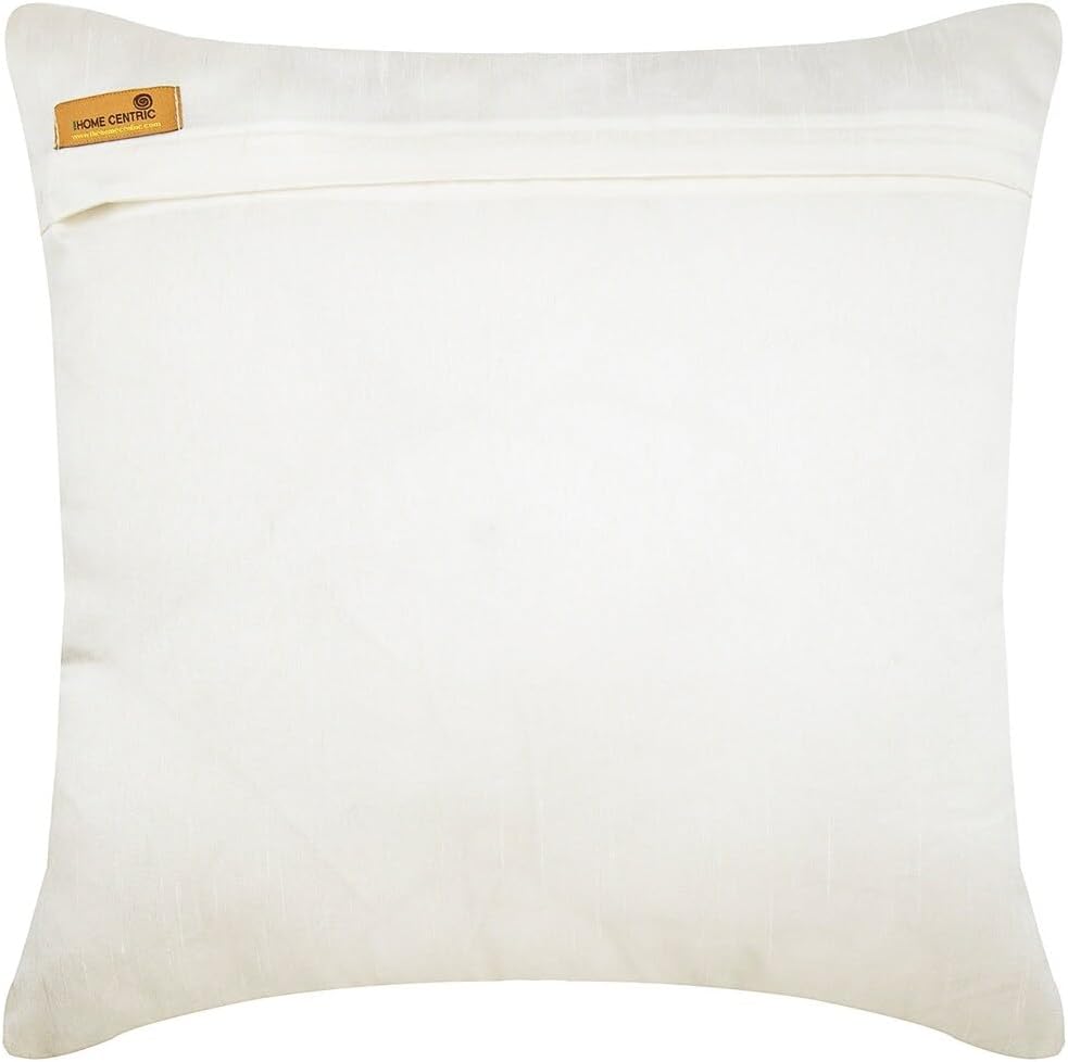 The HomeCentric Chair Cushion Cover, Gold European Pillow Covers 26x26 inch (65x65 cm) Silk Euro Shams, Abstract, Pattern, Lattice, Trellis, Beaded, Modern European Sham Covers - Golden Rain