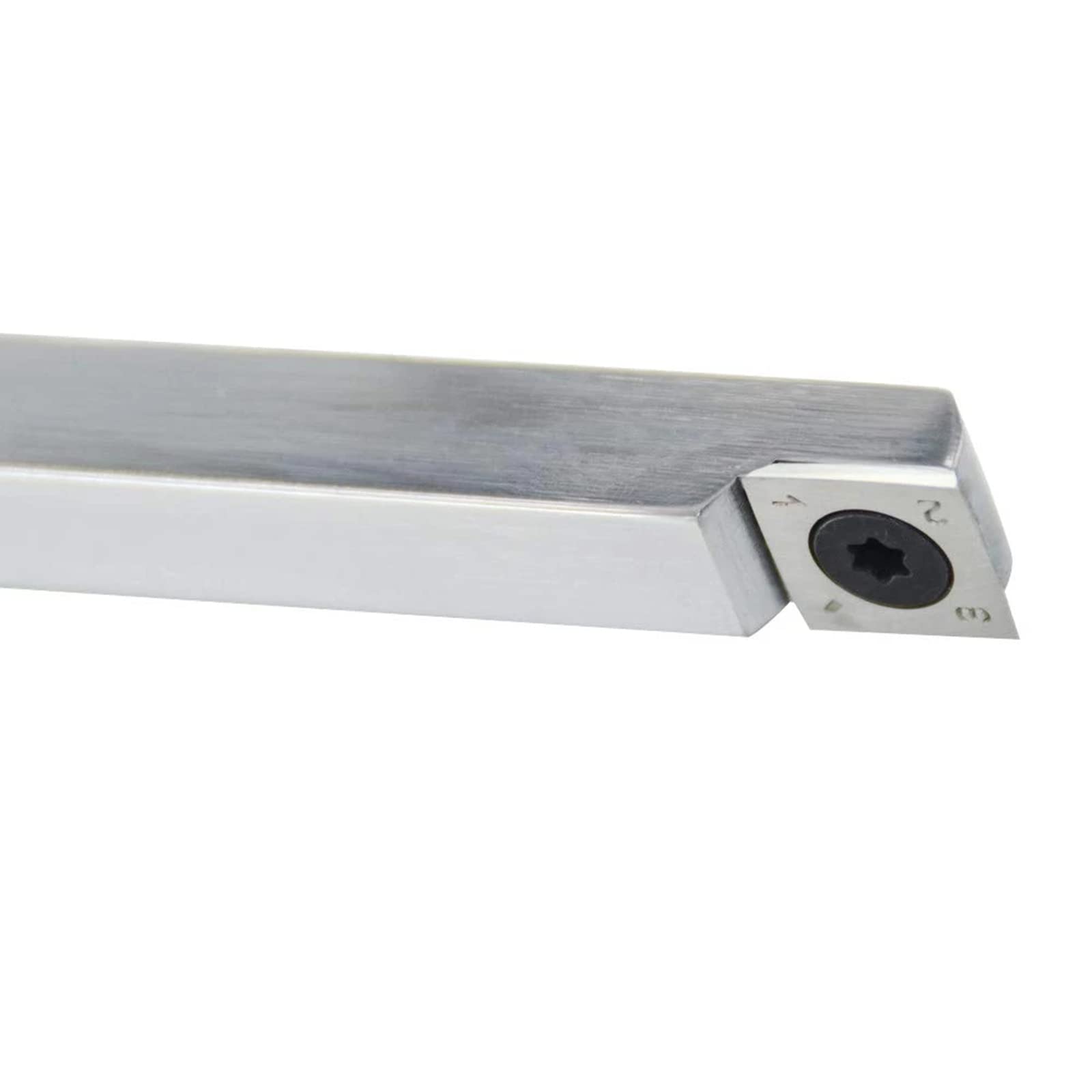 Utensili per tornitura per Legno Scalpello per tornio con Punta in carburo più Ruvida 18 Pollici a grandezza Naturale con Inserto Quadrato in carburo 15X15x2,5 mm con Raggio e Una Vite per hobbisti