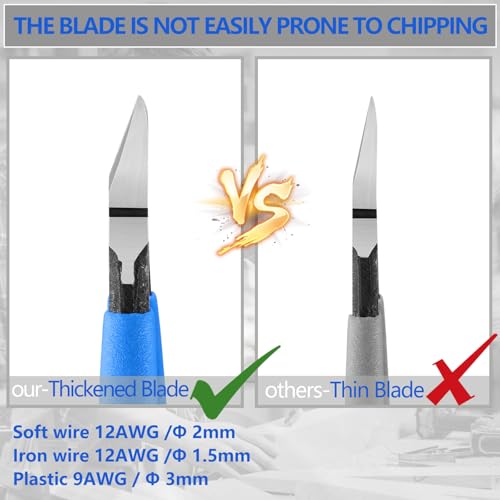 mshandto Wire Cutters Flush Cutters for Jewelry Making, Ultra-Sharp Side Cutters, CR-V Diagonal Cutters for Crafting, Flush Cut Pliers for Soft Copper Wire, Floral, Circuit Board (6" 1Pack) by mshandto - Image 2