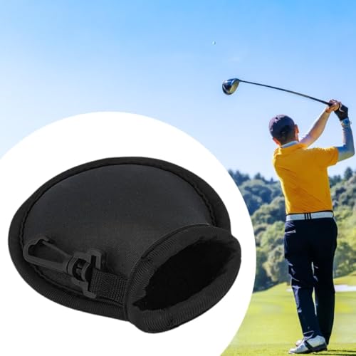 QSTDGVPW Golf Ball Washer for Golf Course Exercise with Hanging Clip Portable Pocket for Men Women, Black