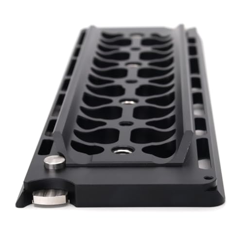 SZJELEN ARRI Bottom Dovetail Plate 300mm/12in for ARRI RED Camera Tripod Support,ARRI Tripod Bridge Plate (Black)