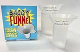Baggy Funnel Best Food Transfer Tool for Easy Bagging and Storage, Quart and Gallon Size
