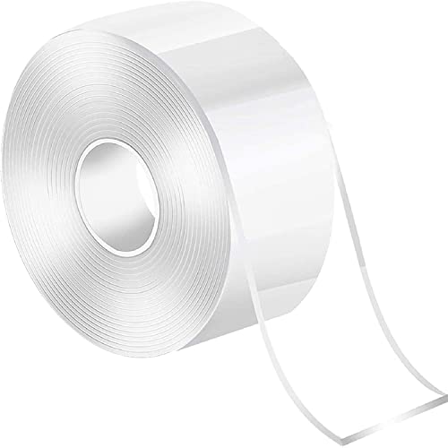 Doppelseitiges Klebeband Extra Stark,5 Meter Nano Tape,Wiederverwendbares Klebebänder,Spurloses Nano Klebeband Multifunktionales Transparent Klebeband für Teppich, Zuhause oder Büro (Transparent) Cover
