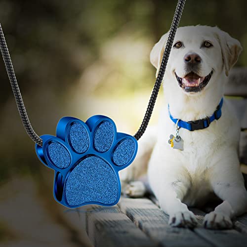 QGJNSGC Pet Paw Cremation Jewelry for Ashes Pendant Paw Print Urn Necklace Memorial Keepsake Jewelry for Pet/Dog's/Cat's Ashes - Image 3