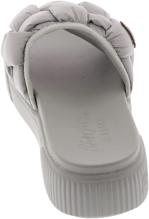 Blowfish Malibu レディース ダーシースリッパ, ライトグレー パフィーナイロン, 7.5