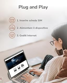 Cudy LT400 Router 4G LTE Con Sim, 300Mbps, Porta LAN/WAN, Senza configurazione, 4 Antenne Ad Alto Guadagno, FDD e TDD, VPN, DDNS, Plug and Play della scheda SIM, per Tutti Gli Operatori