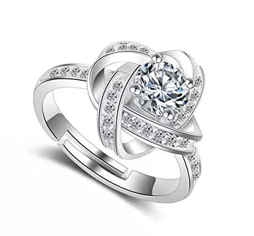 Anello donna in argento 925 con brillanti zirconi