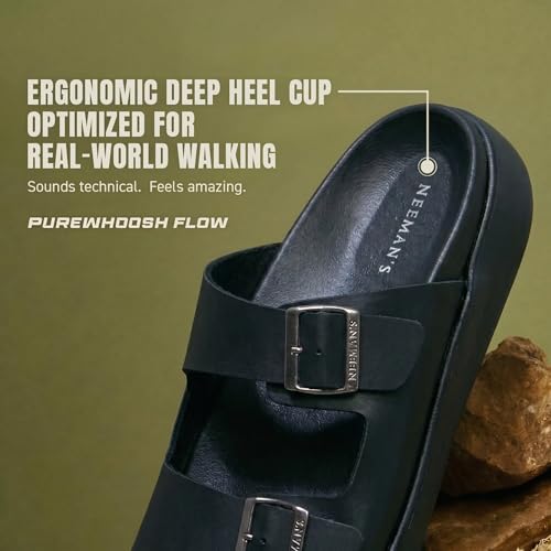 Image of Neeman's PureWhoosh Flow Sandals for Men | Waterproof Chappal | Casual Slippers with Ergonomic Arch Support & Anti Skid EVA Sole | Adjustable Strap | Lightweight Monsoon Floaters for Beach & Outdoor Wear