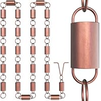 Rain Chains Direct, Wasserablaufkette, reines Kupfer, Premium-Wasserablaufkette für Dachrinnen, 2,5 m