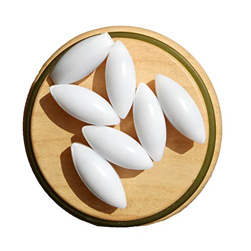 Ptfe Magnetic Stirrer Mixer Stir Bars White Color,Olive Shape, (Diameter 8Mm,Length 20Mm),Pack Of 10Pcs #TOP2