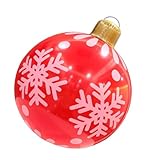 YNPQTDS Decoración navideña inflable para exteriores - Decoraciones exteriores inflable de PVC | Esfera impermeable 60cm para árbol Césped pasillo parque | Terraza Techo trasero patio casa fiesta