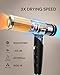 ANNLARY Plasma Ion Hair Dryer with Diffuser for Curly Hair, 110000 RPM Professional High Speed Blow Dryer with Plasma Ion, 1500W Foldable Travel Hairdryer with 6.5 Ft Cord Fast Drying for Women Men
