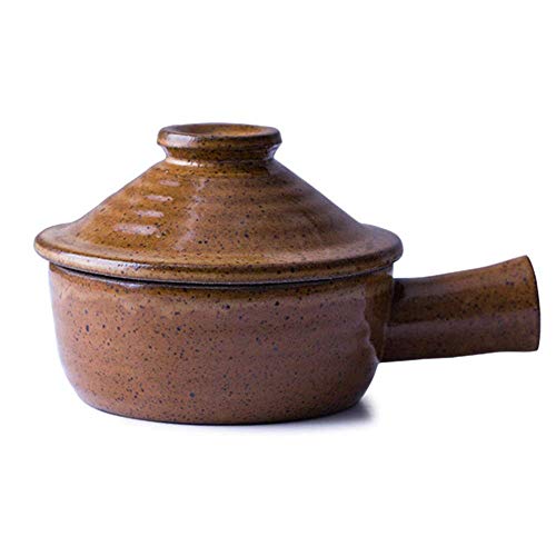 Terrakottatopf Auflauf Terrakottatopf - 300 ml Vintage Keramik Topf mit Seitengriff Töpfe Eintopf Brei Fleisch Topf Reis Kochen Abkochung