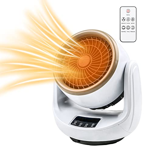 Chauffage électrique Parkarma Chauffage électrique à 3 modes 1500 W avec télécommande Ventilateur de chauffage électrique basse consommation pour bureau chambre à coucher intérieur