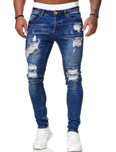 Kinghua Ripped Jeans Pants for Men Summer Slim Pantalones De Hombre Casual Skinny Distressed Denim Pants with Pockets2