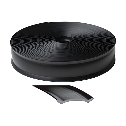 RV Designer I332 Vinyl Insert Trim for RV's - Flexible Molding, Exterior Use, and Roof Edge Molding - Ideal for RV's - Narrow, Black, 3/4 Inch Wide x 25 ft