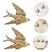 VOSAREA 2PCS Bird Wall Art Bird Wall Figurine Swallow Wall Sculpture Resin Wall Hanging Decor 3D Sculpted Floating Wall Sculpture Antique Swallow Hanging Ornament (4.91X3.93X0.59inch)
