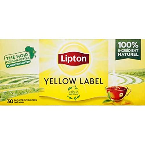 Thé Yellow Label Origine Kenya Lipton La Boite De 30 Sachets - vue 2