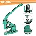 Hand Press Grommet Machine, Heavy Duty Grommet Eyelet Rivet Press Machine Industrial Table Mount Hole Punch Tool Kit with 3 Dies and 1500 Grommets for DIY Craft