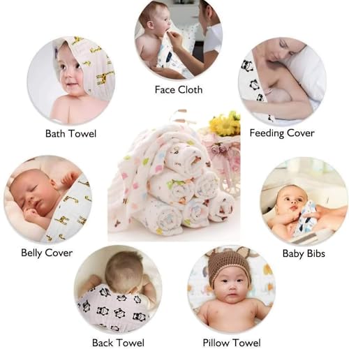 Image of 100% Cotton 6-Layer Muslin Baby Blanket - Avocado Print | Super Soft, Breathable & All Seasons Multipurpose Blanket for Babies
