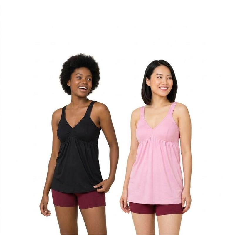 Women Cotton Camisole Slip | Soft Sleeveless Innerwear Top | Comfortable Camisole Pack of 2 (Multicolor)-image-23