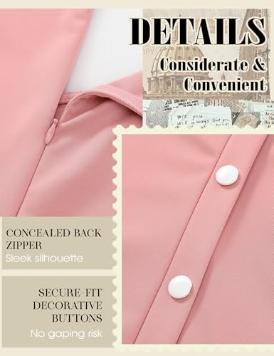 Image of Aupuls Vintage Cocktail Dress with Pockets 1950s Dresses for Women Elegant for Church Tea Party