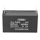 El voltaje es AC350V y la capacidad de la capacidad es 12UF ± 5%.
