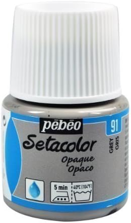 Pebeo Setacolor Fabric Paint 45ML Bottles , Opaque Colour Range (Grey)
