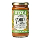 Brooklyn Delhi Coconut Cashew Korma | Indian Simmer Sauce with Cashew Cream and Warming Spices | Mild Enough for a Kid, Flavorful for a Foodie | Vegan, Nothing Artificial (Pack of 1)