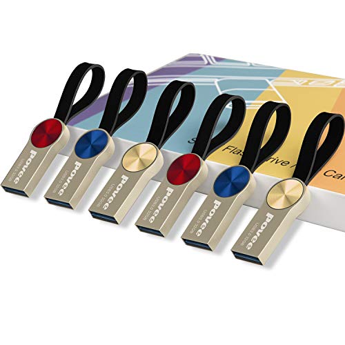 16GB USB 3.0 Flash Drive-6 Pack Metal USB3.0 High Speed Thumb Pen Drive