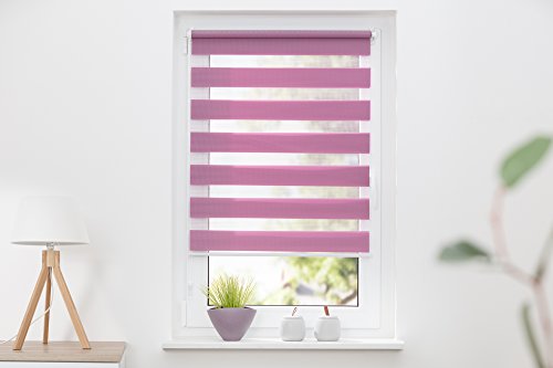 K-home Klemmfix Doppelrollo Madrid ohne Bohren Flieder 120 x 150 cm (B x L) K-home Klemmfix Doppelrollo Madrid ohne Bohren Flieder 120 x 150 cm (B x L)