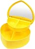 Heart Shape Jewelry Boxes Heart-Shaped Jewelry Boxes Plastic Yellow Jewelry Storage Heart-Shaped Jewelry Boxes Plastic Jewelry Storage