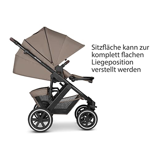 ABC Design 2in1 Kinderwagen Salsa 4 Air Starter Set - Kollektion 2023 – Kombikinderwagen für Neugeborene & Babys – Set inkl. Sportsitz, Babywanne & Zubehör – höhenverstellbares Kopfteil - Farbe: cream