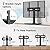 PERLESMITH Universal TV Stand Table Top TV Base for 32 to 65 inch LCD LED OLED 4K Flat Screen TVs-Height Adjustable TV Mount Stand with Tempered Glass Base,VESA 400x400mm,Holds up to 88lbs,PSTVS15
