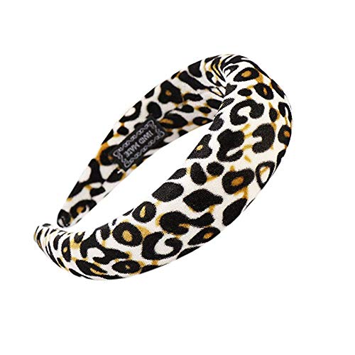 Leopard Headband for Women Girls Cheetah Hairband Thick Velvet Hair Accessories Head Band Fashion Headwear Wide Plastic Hairbands