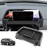 yboueo 2023-2025 Honda Pilot Dash Storage Tray, Black ABS Plastic Sunglass Phone Tissue Holder, Center Console Organizer