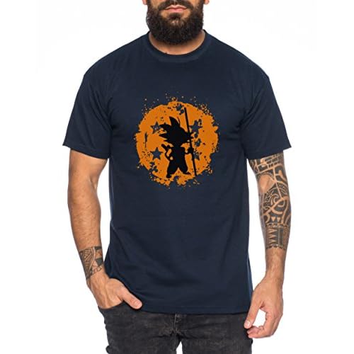 WhyKiki Son bruch Dragon Goku Ball Camiseta de Hombre, Colour:Dunkel Blau;Größe2:XL
