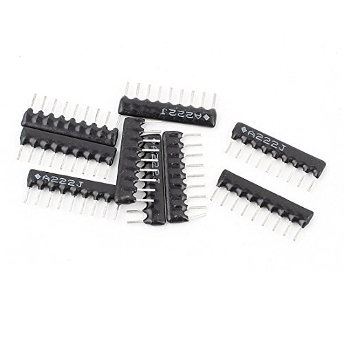 10Pcs 1/8W 2.2K 2200 Ohm 9Pin SIP Network Resistors 2.54mm Amazon.in